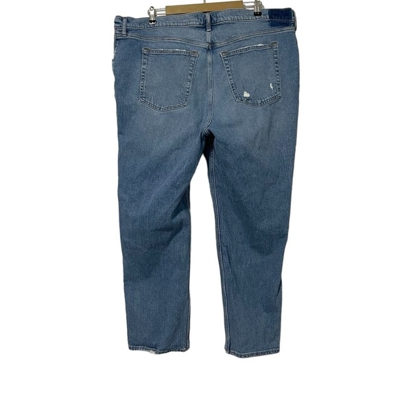 Abercrombie & Fitch Size 36 The 90s Straight Ultra High Rise Cross Waist Jeans - Picture 3 of 8